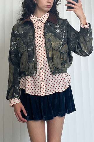 SAMPLE #75 - S Canvas Cargo Jacket - Forest Camo