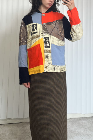 SAMPLE #88 - S Scrap Linen Button Up Jacket - Multi