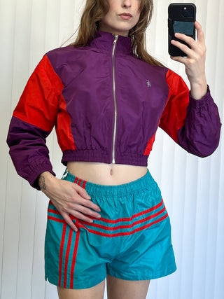 SAMPLE #196 - S Nylon Windbreaker - Purple / Red