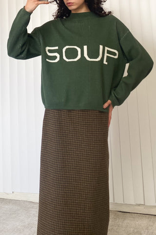 SAMPLE #63 - S Soup Pullover Sweater - Green