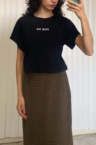 SAMPLE #38 -  S - Fuck Ice Embroidered Tommy Tee - Black