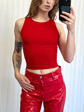 SAMPLE #180 - S Tencel Rib Tank - Red