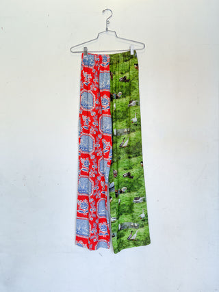 #1: XS Scrap Split Print Lazy Pants - French Sex / Ducks