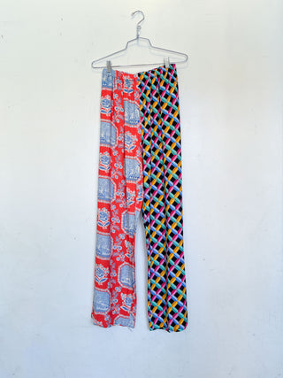 #10: S Scrap Split Print Lazy Pants - French Sex / Screensaver