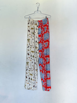 #26: S Scrap Split Print Lazy Pants - Bugs / French Sex