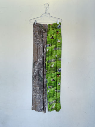 #30: M Scrap Split Print Lazy Pants - Forest Camo / Ducks