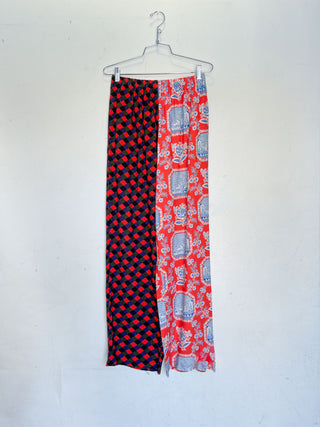 #31: M Scrap Split Print Lazy Pants - Diamond / French Sex