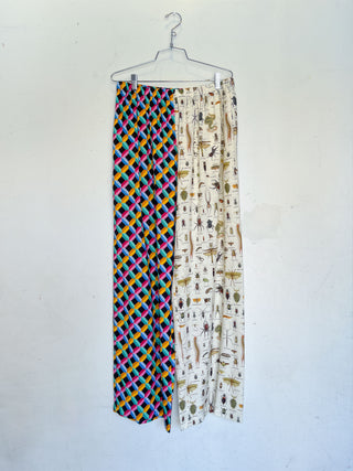 #43: XL Scrap Split Print Lazy Pants - Screensaver / Bugs