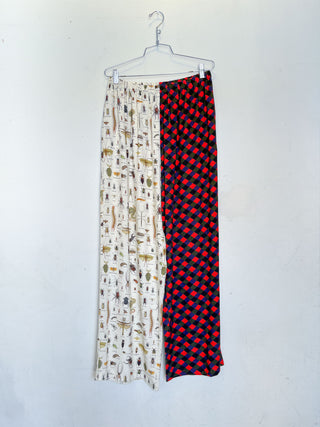 #45: XL Scrap Split Print Lazy Pants - Bugs / Diamond