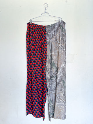 #49: 4X Scrap Split Print Lazy Pants - Diamond / Forest Camo