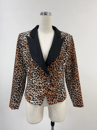SAMPLE #257 - S The Nanny Leopard Print Blazer