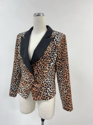 SAMPLE #257 - S The Nanny Leopard Print Blazer
