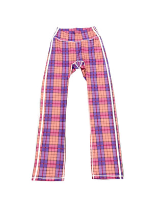 SAMPLE #226 - S Sporty Yoga Pants - Purple Plaid