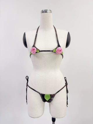 SAMPLE #215 - XS/S Micro String Bikini Set - Forest Camo
