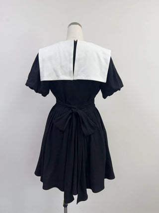 SAMPLE #280 - S Puritan Soft Linen Mini Dress Black - Black