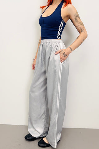 SAMPLE #470 - S Icy Blue Satin Łazy Pant