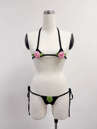SAMPLE #216 - XS/S Eve Micro String Bikini Set - Black