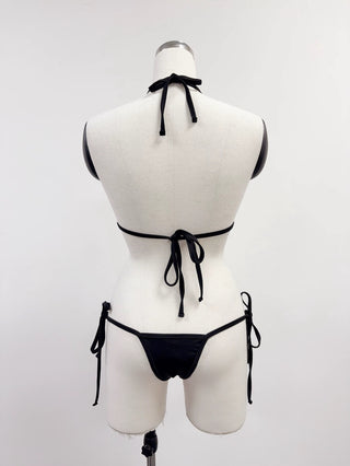 SAMPLE #216 - XS/S Eve Micro String Bikini Set - Black