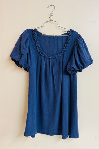 SAMPLE #483 - S Navy Babydoll Mini Dress