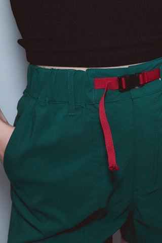 Green Nylon Trail Shorts