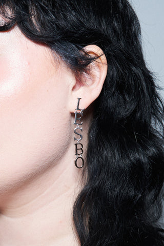 Sterling Silver LESBO Dangle Earring
