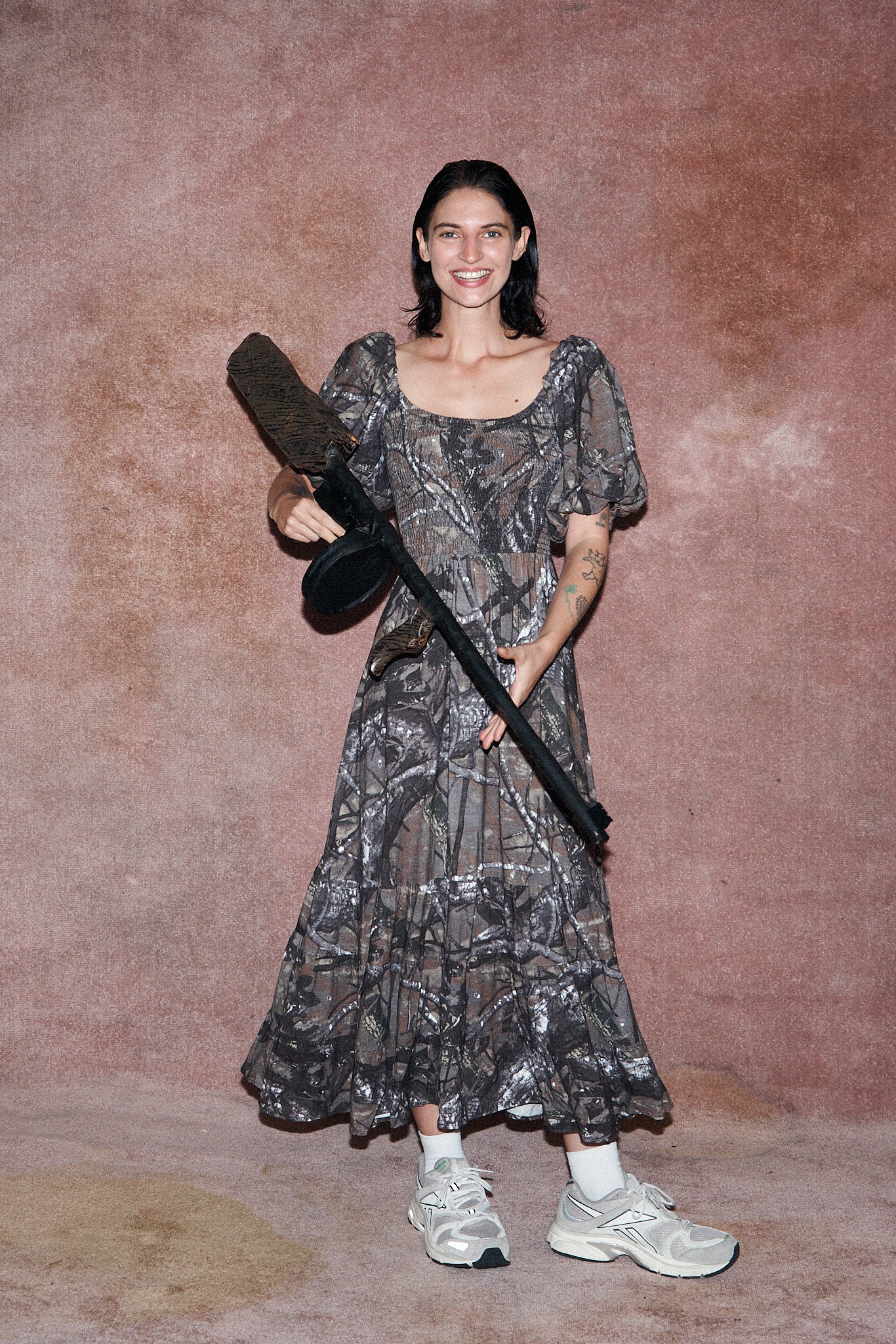 Picnic Gown Soft Linen Forest Camo 1X/2X / Forest Camo Picnic Gown Soft Linen Forest Camo 1X/2X / Forest Camo