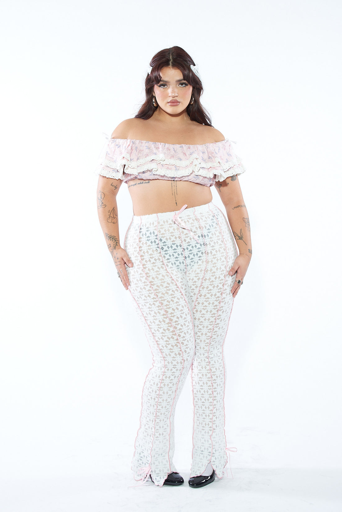 Ballet Linen Ruffle Top