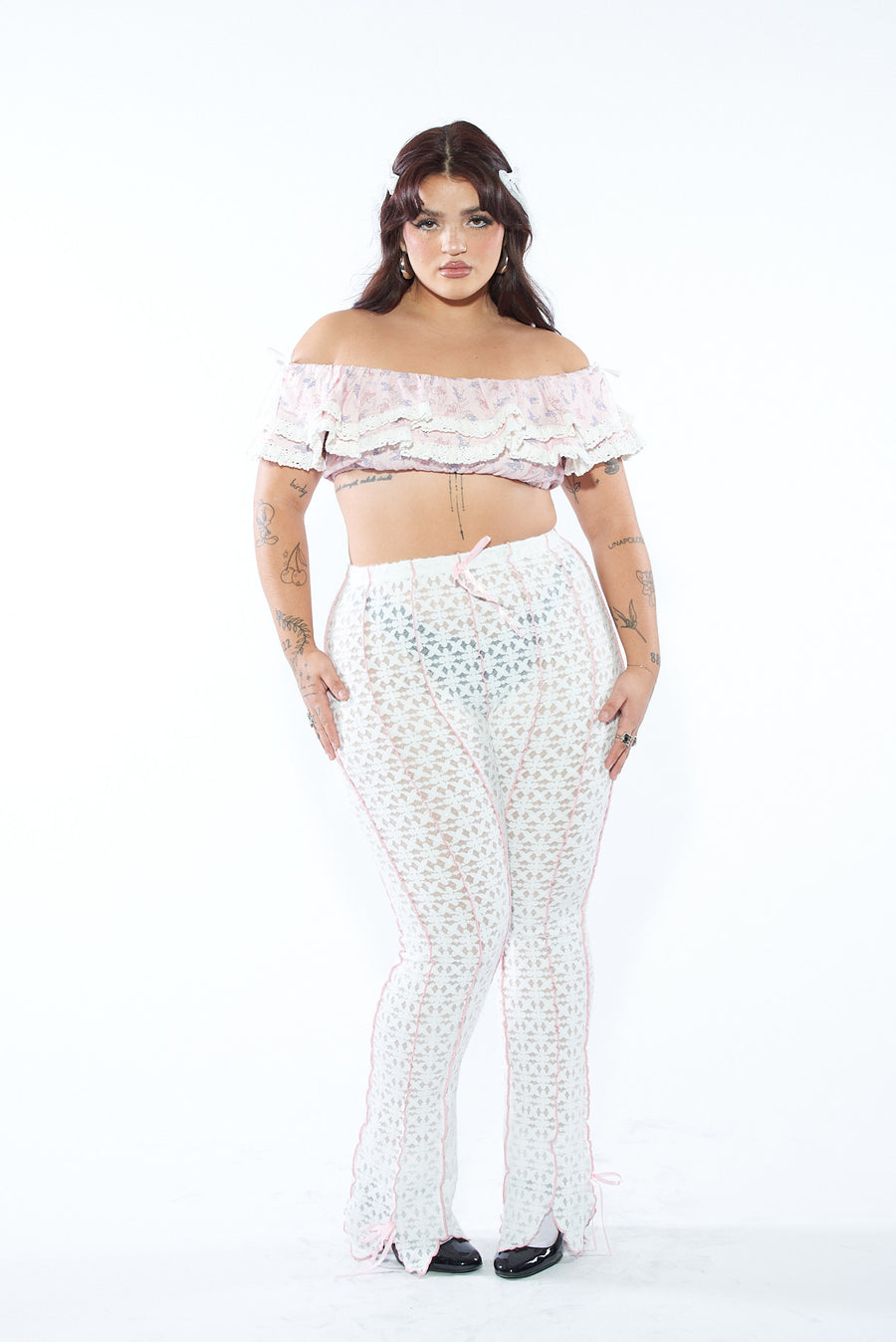 Ballet Linen Ruffle Top
