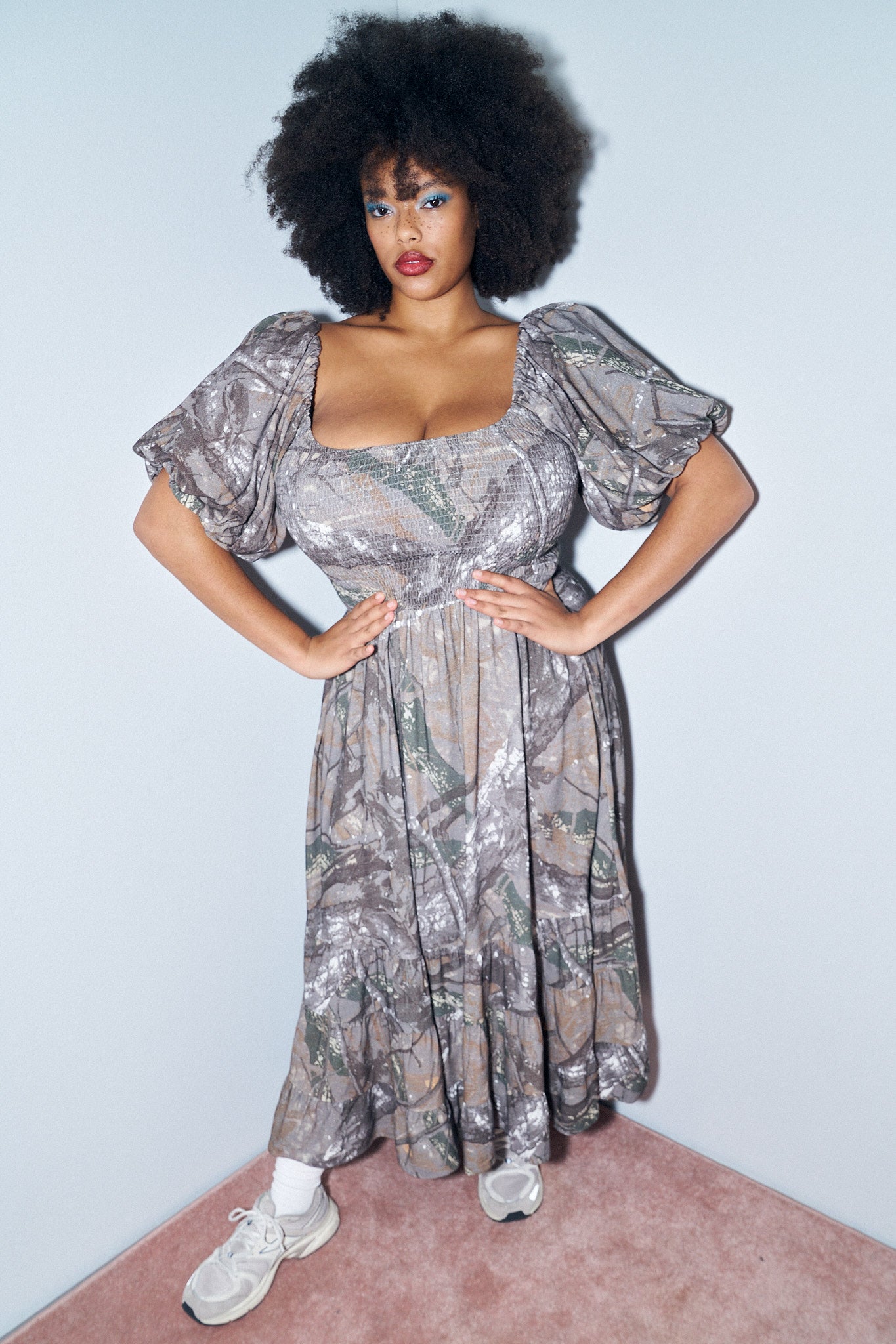Picnic Gown Soft Linen Forest Camo 1X/2X / Forest Camo Picnic Gown Soft Linen Forest Camo 1X/2X / Forest Camo