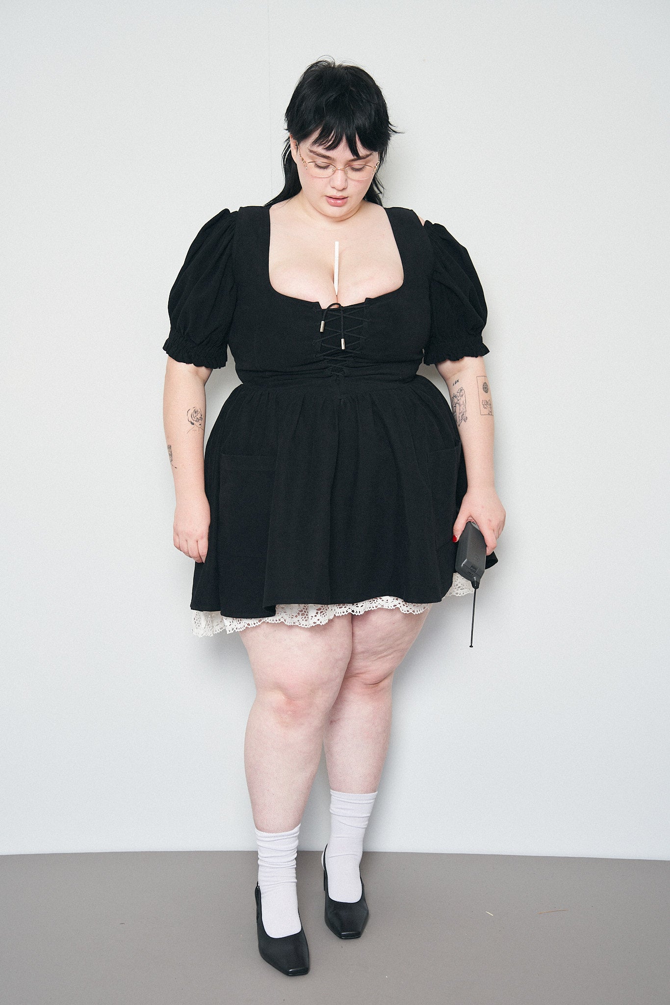 fashion brand company farm chores dress Farm Chores Mini Dress Black