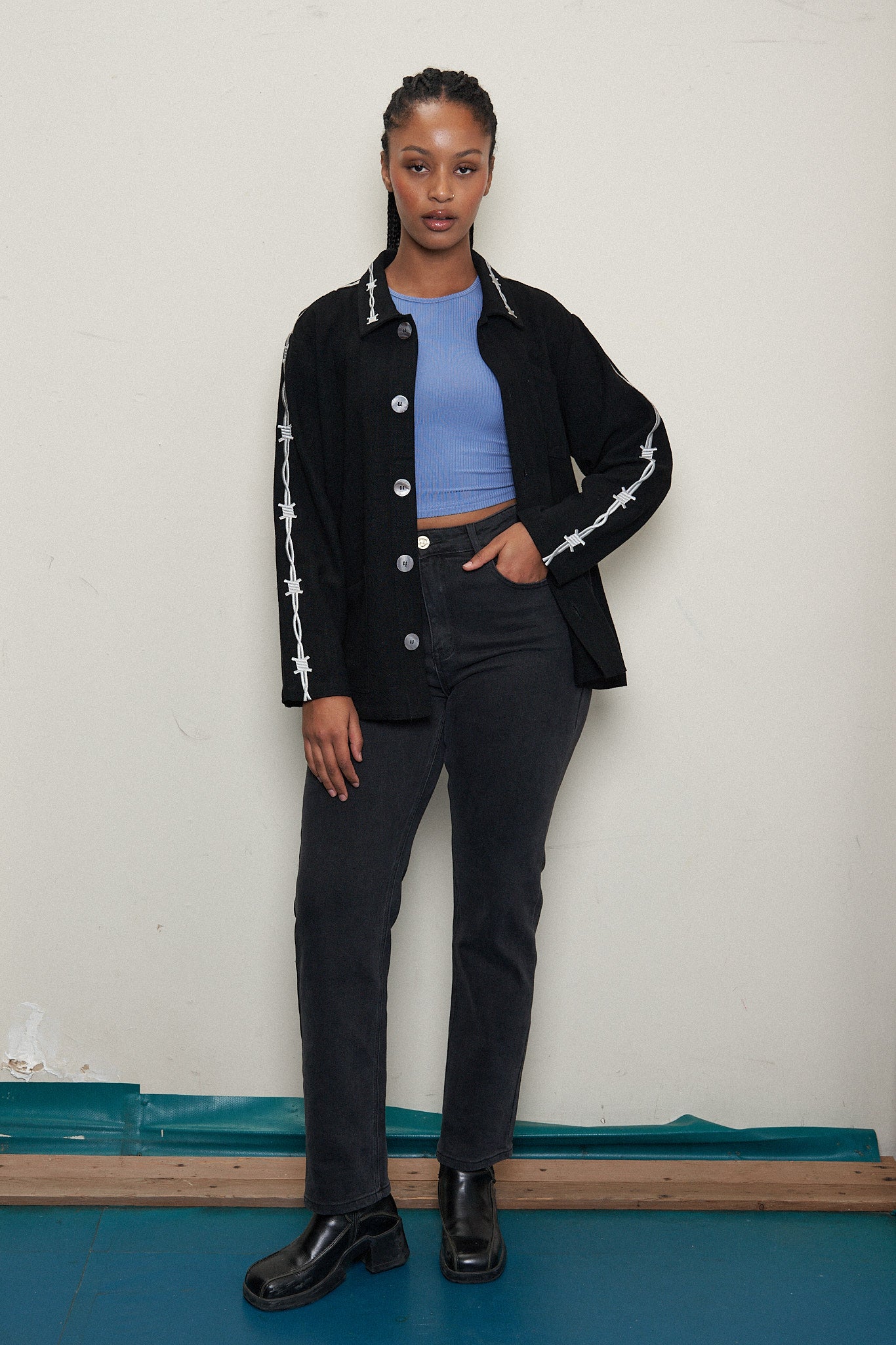 LIDNM RAYON LINEN CHORE JACKET