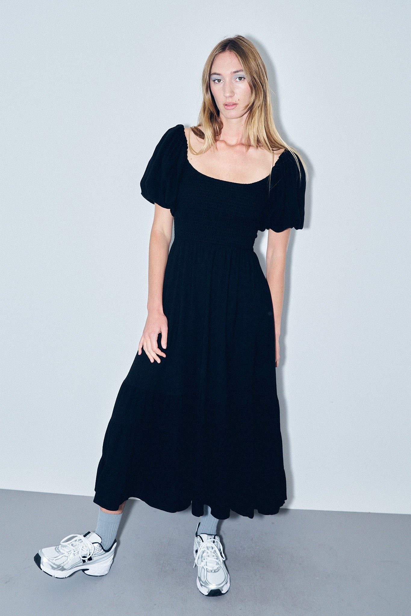 Picnic Gown Soft Linen Black S/M / Black Picnic Gown Soft Linen Black S/M / Black