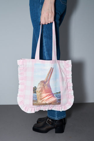 Gingham Amazon Pink River Dolphin Bag