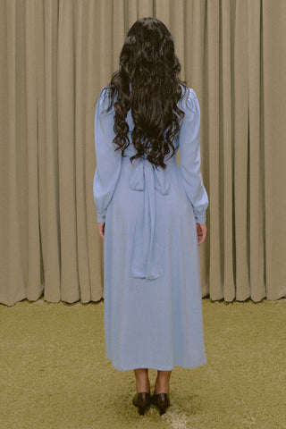 Soft Linen Sex Cult Maxi Dress Light Blue NEW VERSION