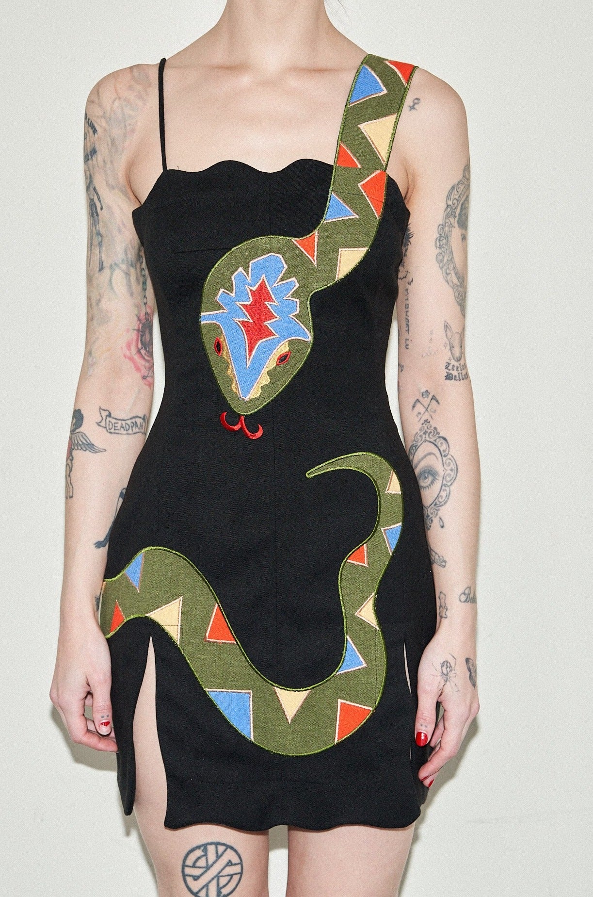 Black Snake Mini Dress XL Black Snake Mini Dress XL