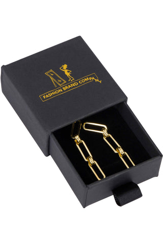 14K Gold Fill Paperclip Dangle Earrings