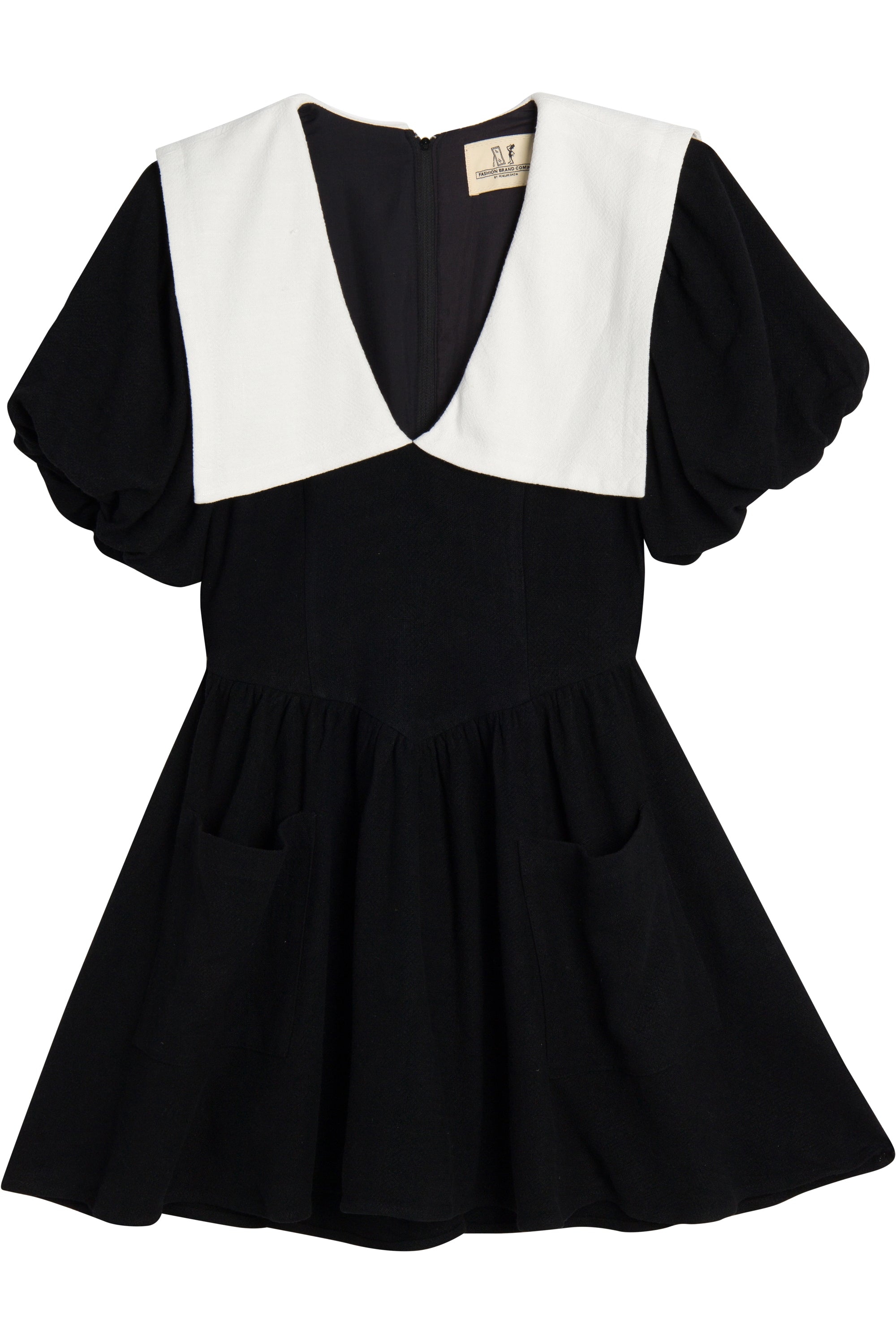 4 left - Puritan Thick Linen Mini Dress Black S / Black 4 left - Puritan Thick Linen Mini Dress Black S / Black