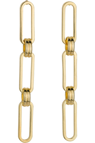 14K Gold Fill Paperclip Dangle Earrings