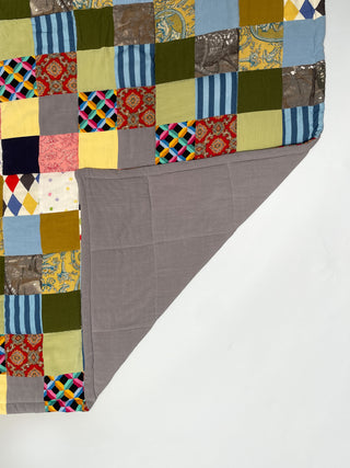 #1:  Scrap Patchwork King Size Quilt - Gray