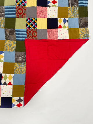 #4-5:  Scrap Patchwork king size quilt  - Red