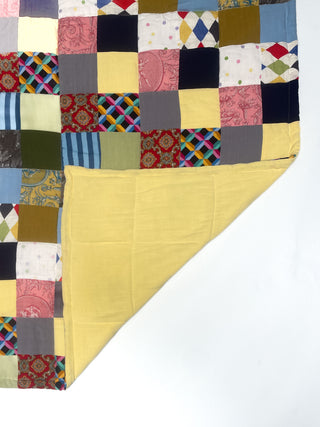 #6-7:  Scrap Patchwork King Size Quilt - Yellow
