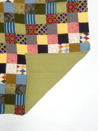 #8-9:  Scrap Patchwork king size quilt - Light Green