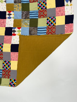 #10:  Scrap Patchwork King Size Quilt - Mustard