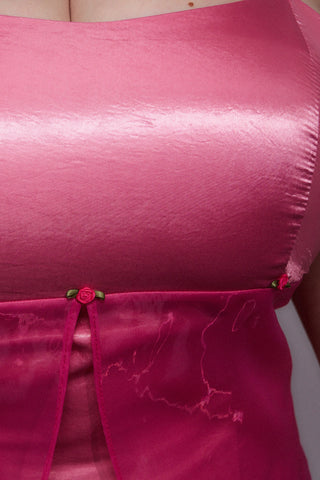 Prom Dress Pink Satin