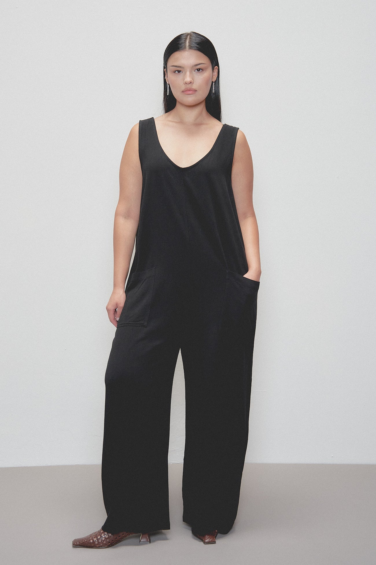 PRE-ORDER / Georgina linnen jumpsuit - Zwart
