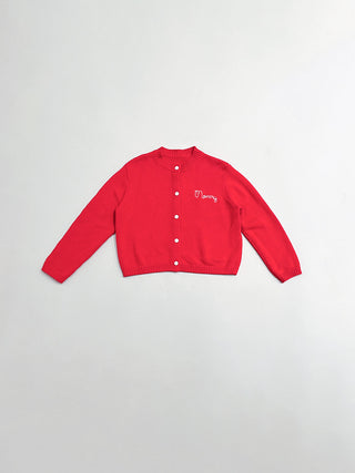 SAMPLE #254 - S Mommy Knit Cardigan - Red