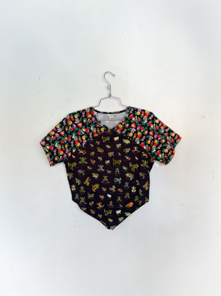 #10: Scrap Raglan Tee - Favorite Frogs / Vegetable Medley