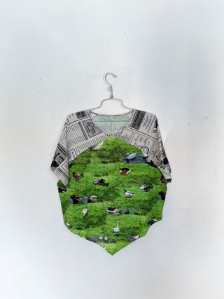 #16: Scrap Raglan Tee - Worst Ducks / White Pages