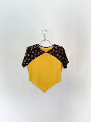 #20: Scrap Raglan Tee - Yellow / Favorite Frogs