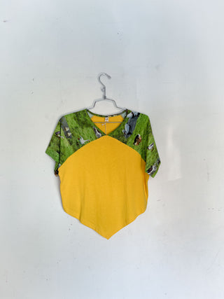 #22: L Scrap Raglan Tee - Yellow / Worst Ducks
